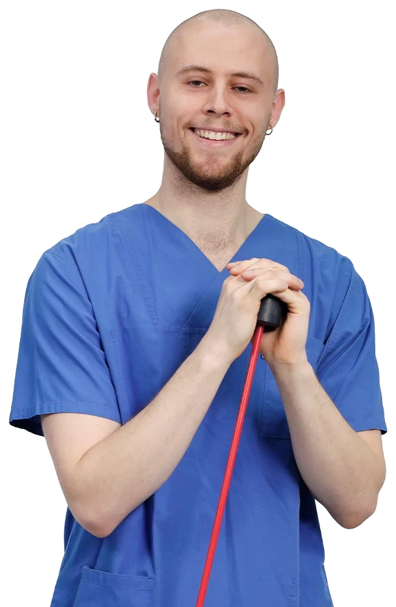 Ein Portrait einer freundlich lächelnden Pflegekraft im UKE