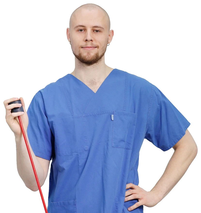 Ein Portrait einer freundlich lächelnden Pflegekraft im UKE